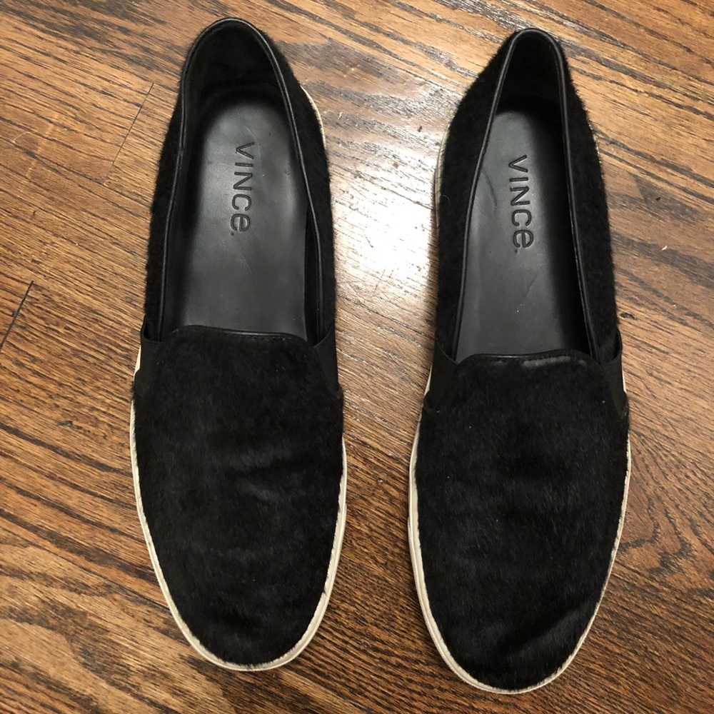 VINCE CALF HAIR SLIP-ONS - Picture 2 of 8